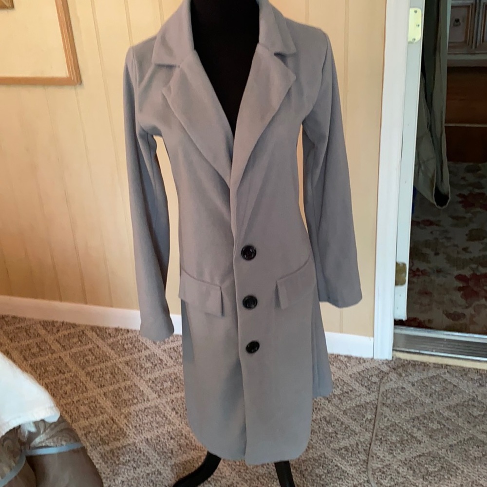 COPY - Coat not lined , soft material, lite gray